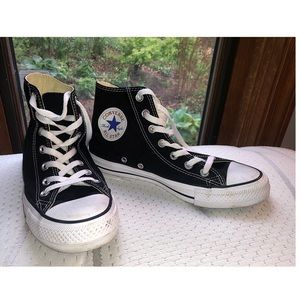 White and black converse sneaker